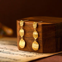 Modern Geometry Three-Oval Sterling Silver Earrings
