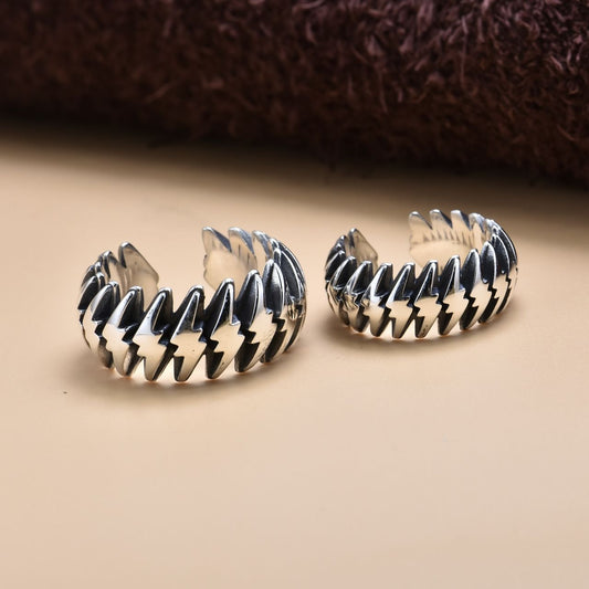 Men's Lighting Adjustable 925 Sterling Silver Ring