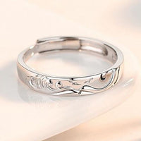 Mountain Oath Minimalist 925 Sterling Adjustable Couple Rings