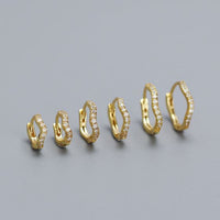 Mini Crystal Irregular Wave Stacker Hoop Earrings