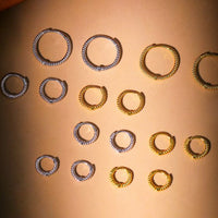 Twisted Circle 925 Sterling Silver Hoop Earrings