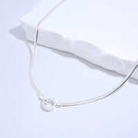 S925 Gold-Plated Thin Flat Snake Bone Necklace