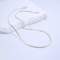 S925 Gold-Plated Thin Flat Snake Bone Necklace