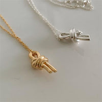 Irregular Knot Sterling Silver Necklace