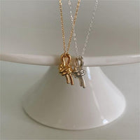 Irregular Knot Sterling Silver Necklace