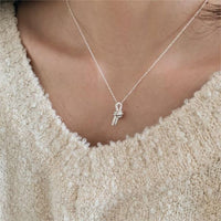 Irregular Knot Sterling Silver Necklace