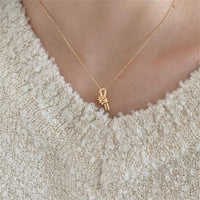 Irregular Knot Sterling Silver Necklace