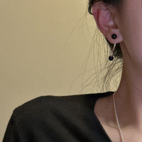 S925 Sterling Silver Geometric Agate Ball Dangle Earrings