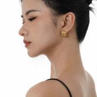 Multi-Layer Micro-Setting Crystal Hoop Earring (Single)