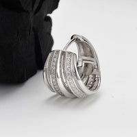 Multi-Layer Micro-Setting Crystal Hoop Earring (Single)
