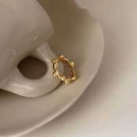 Adjustable Irregular Round Bead Ring, 925 Sterling Silver