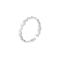 Sweet Hollow Heart Adjustable 925 Sterling Silver Ring