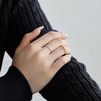 Minimalism Irregular Stacker Ring, 925 Sterling Silver