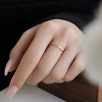 Minimalism Irregular Stacker Ring, 925 Sterling Silver
