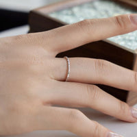 Minimalism Irregular Stacker Ring, 925 Sterling Silver