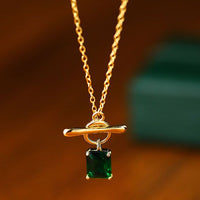 Radiant Crystal OT Shape Necklace