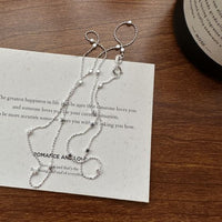 Minimal Square Geometry 925 Sterling Silver Mini Bead Necklace