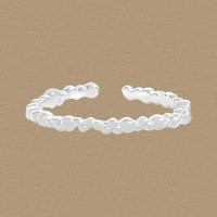Irregular Bubbles Sterling Silver Adjustable Ring