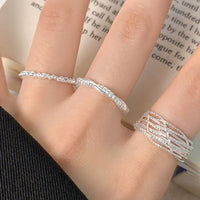 Irregular Bubbles Sterling Silver Adjustable Ring