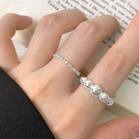 Irregular Bubbles Sterling Silver Adjustable Ring