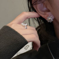 Daisy Flower 925 Sterling Silver Stud Earrings