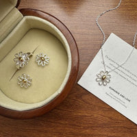 Daisy Flower 925 Sterling Silver Stud Earrings