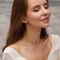 Irregular Cross 925 Sterling Silver Necklace