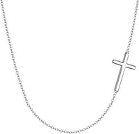 Irregular Cross 925 Sterling Silver Necklace