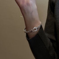 U-Shape Horseshoe 925 Sterling Silver Open Bangle