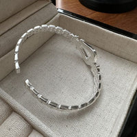 U-Shape Horseshoe 925 Sterling Silver Open Bangle