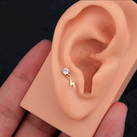 Graduation Crystal Lighting Sterling Screw Flat Stud (Single)