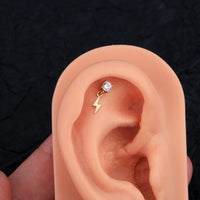 Graduation Crystal Lighting Sterling Screw Flat Stud (Single)
