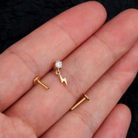 Graduation Crystal Lighting Sterling Screw Flat Stud (Single)