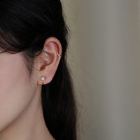 Crystal Geometry Single Non-Pierced 925 Sterling Silver Earring (Various Motifs)