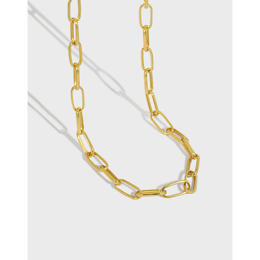 Sterling Silver Paperclip Chain Necklace
