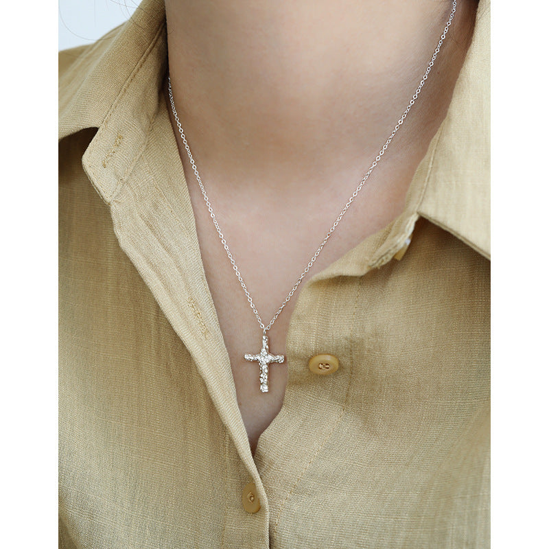 Sterling Silver Gold Cross Necklace