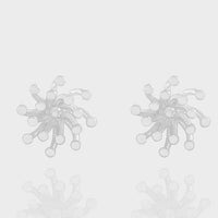 Irregular Fireworks 925 Sterling Silver Stud Earrings