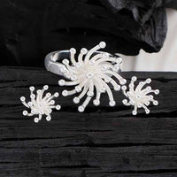 Irregular Fireworks 925 Sterling Silver Stud Earrings