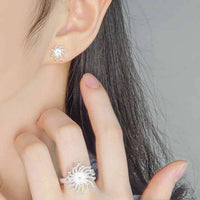 Irregular Fireworks 925 Sterling Silver Stud Earrings