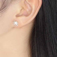 Irregular Fireworks 925 Sterling Silver Stud Earrings