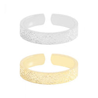 Irregular Ice Pattern 925 Sterling Silver Adjustable Ring
