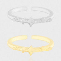 Shining Star Bubbles Adjustable 925 Sterling Silver Ring