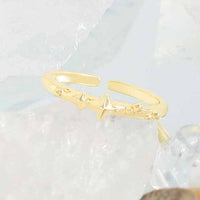 Shining Star Bubbles Adjustable 925 Sterling Silver Ring