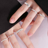 Shining Star Bubbles Adjustable 925 Sterling Silver Ring