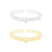 Shining Star Bubbles Adjustable 925 Sterling Silver Ring