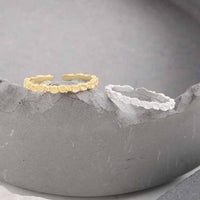 Leaves and Shell Sterling Silver Adjustable Ring