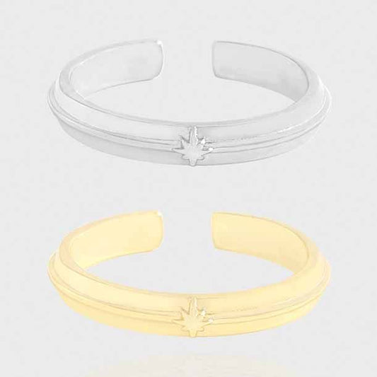 Mini Shining Star Adjustable 925 Sterling Silver Ring
