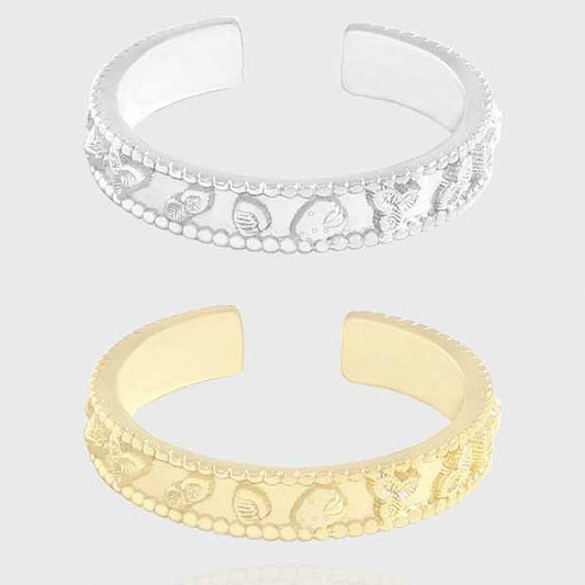 Irregular Shell 925 Sterling Silver Adjustable Ring