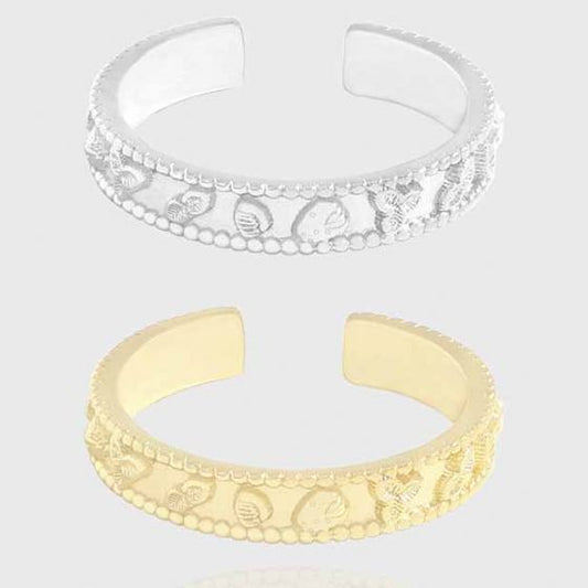 Irregular Shell 925 Sterling Silver Adjustable Ring