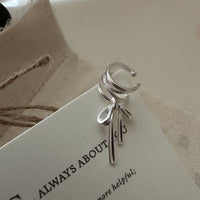 Holiday Multi-Layer Bow-Knot 925 Sterling Silver Non-Pierced Earring (Single)